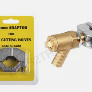 Self Cutting Drain Off Valve 15mm with 22mm Adaptor MT Cock Tap