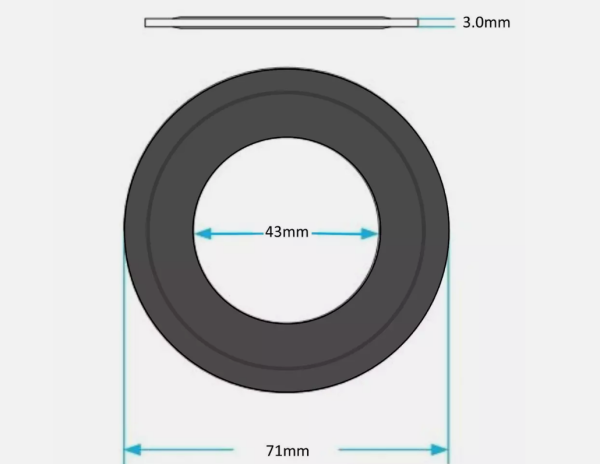 3x Replacement Flush Valve Rubber Seal Washer For Siamp Optima 49/50 34490507 - Image 3