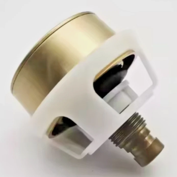 Brushed Brass SIAMP Optima 50 Replacement Dual Flush Toilet Cistern Push Button - Image 3