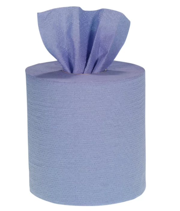 12 x Pack Soclean Centrefeed Blue Roll 400 Sheet Hand Towels 2Ply Office/Workshop