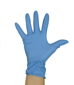 Box of 200 Nitrile Disposable Gloves Blue Latex & Powder-Free Medical Grade, Universal, DIY - Available in Medium/Large size. - Large 10cm