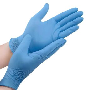 Box of 200 Nitrile Disposable Gloves Blue Latex & Powder-Free Medical Grade, Universal, DIY - Available in Medium/Large size. - Medium 9cm