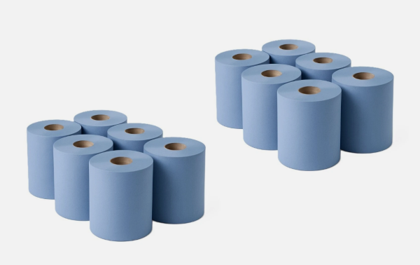 12 x Pack Soclean Centrefeed Blue Roll 400 Sheet Hand Towels 2Ply Office/Workshop - Image 3