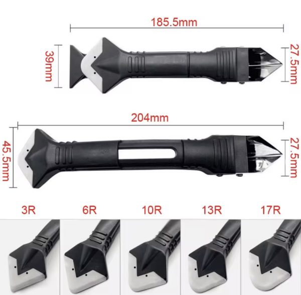10-in-1 Caulking Tools Set Scraper Silicone Sealant Mould Remover & Finishing Kit - Image 4
