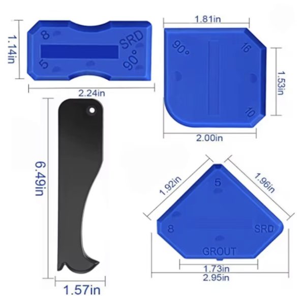 10-in-1 Caulking Tools Set Scraper Silicone Sealant Mould Remover & Finishing Kit - Image 2