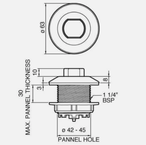 Replacement Chrome Toilet Flush Button & Spare Black Rubber Bellow Set Fits Grohe Adagio Cisterns 38488/113219 - Image 2