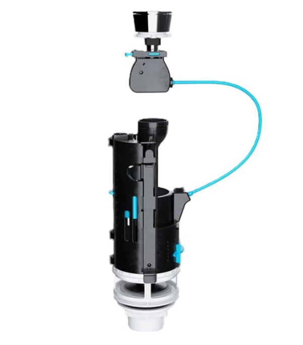 Dual Flush Valve – Universal Cistern Replacement Kit, Fits 1.5" & 2" Outlets, Adjustable Flush, WRAS Approved, 300mm Cable, Fits 40/50/60mm Holes