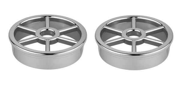 2 X CHROME SHOWER WASTE GRID COVER STWGR-CP STW3 STW4 FOR MCALPINE TRAPS - 45mm