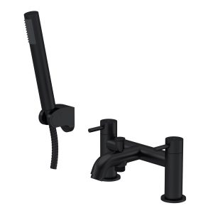 Elvara Bath Shower Mixer With Handset – Matt Black PSTB404