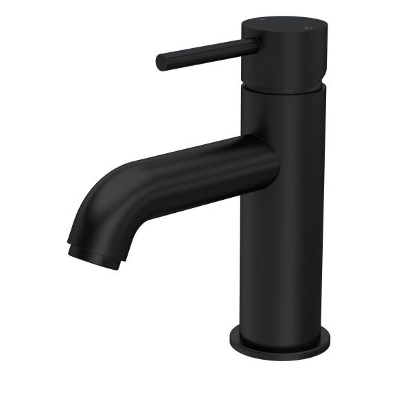 Elvara Mono Basin Mixer Tap Single Lever With Clicker Waste - Matt Black PSTB405