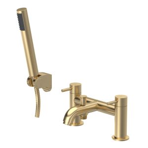 Elvara Bath Shower Mixer With Handset – Brushed Brass PSTB804