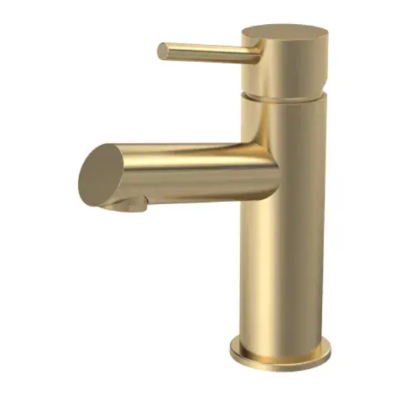 Velora Mono Basin Mixer Tap Single Lever With Clicker Waste - Brushed Brass PSTE805